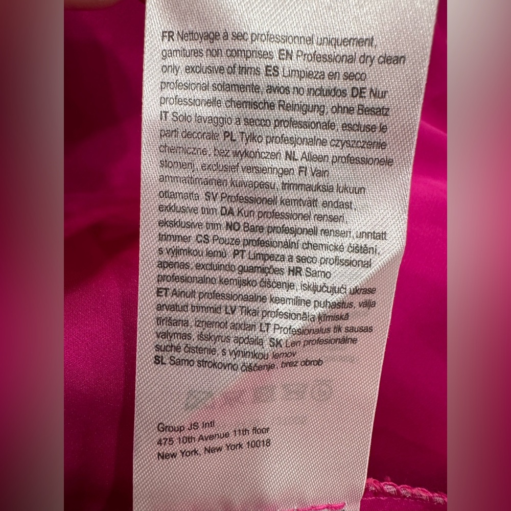 ML Monique Lhuillier Organza Jacquard Off-Shoulder Gown Floral Pink Maxi Dress - Picture 16 of 16